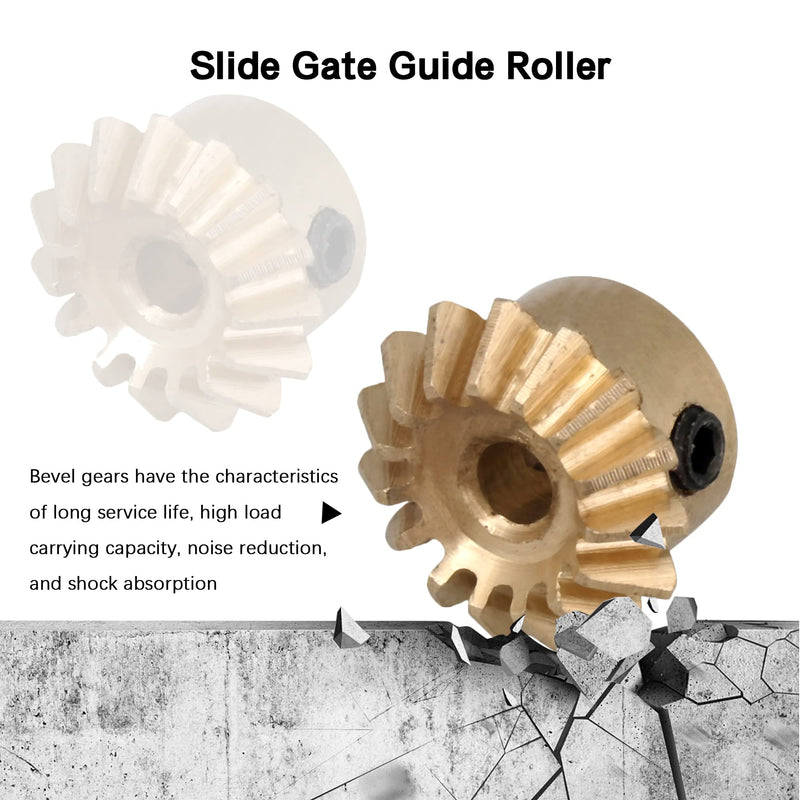CNBTR 6PCS 0.8 Pattern die 15 Teeth Copper Transmission Bevel Inner Hole 3mm Gear with Screws