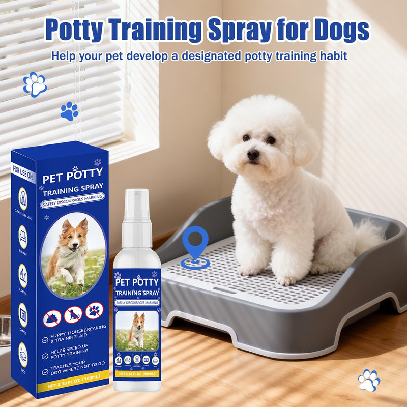 QHZ Potty Training Spray for Dogs – Indoor & Outdoor Use Puppy Toilet Training Aid to Encourage Proper Bathroom Behavior, Helps Stop Accidents & Build Good Habits, 100ML