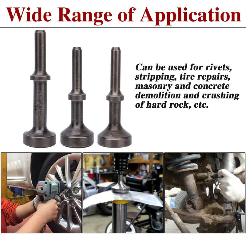 Smoothing Air Hammer Bits Set, 5Pcs Smoothing Air Hammer Tool Kit Air Hammer Atachments Air Chisel Bits, Extended Length Pneumatic Hammer Bit with Spring, Power Hammer Drills Tools & Home Improvement 5pcs smoothing air hammer bits