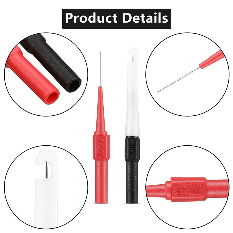 19 Pieces Wire Piercing Probe Insulation Back Probes, Probe Non-Destructive Pin, Back Probe Kit Automotive for Test Car, 2 Styles