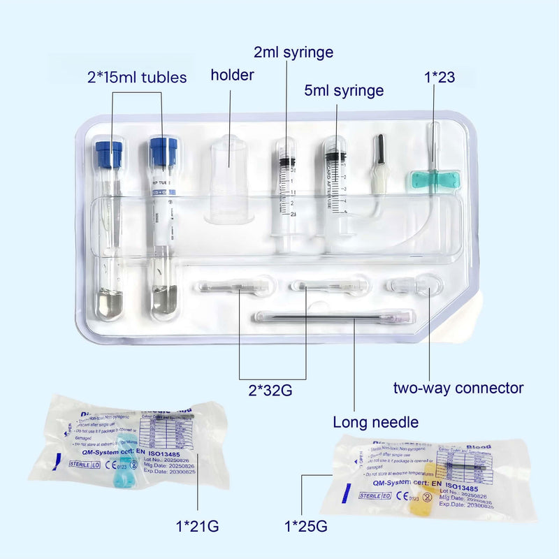 2‑Set Combo 12in1 PR Kit CE Certified Sealed Packaging Includes 2 15mL Tubes 10 Accessories (2)
