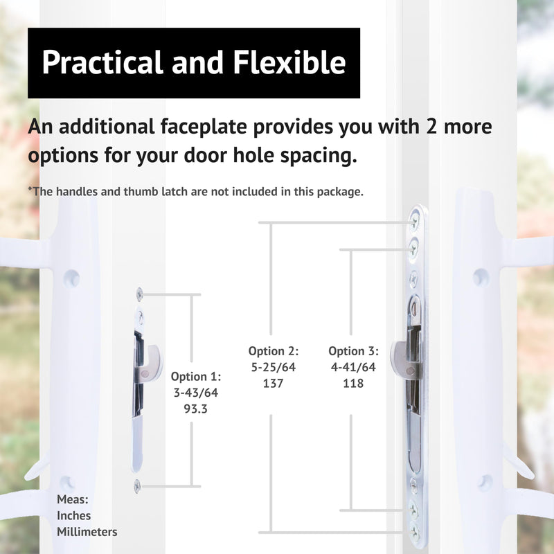 elox Stainless Steel Sliding Patio Door Lock with 45 Degree Keyway, Adjustable Bolt Projection, Suitable for Glass Door, Narrow Stile Aluminum and Wooden Door (22mm Backset) Longer Hook