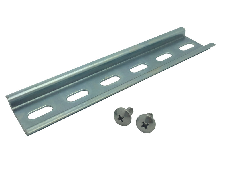 Electrodepot 30 Amp 3 Pole Contactor, 110-120V Coil, Motor Load 32A, Lighting 40A, 50A Bundle with Slotted Steel Zinc Plated DIN Rail, 35 Millimeters x 6 Inches – 1 Piece with 2 Number 10 Screws 3 Poles