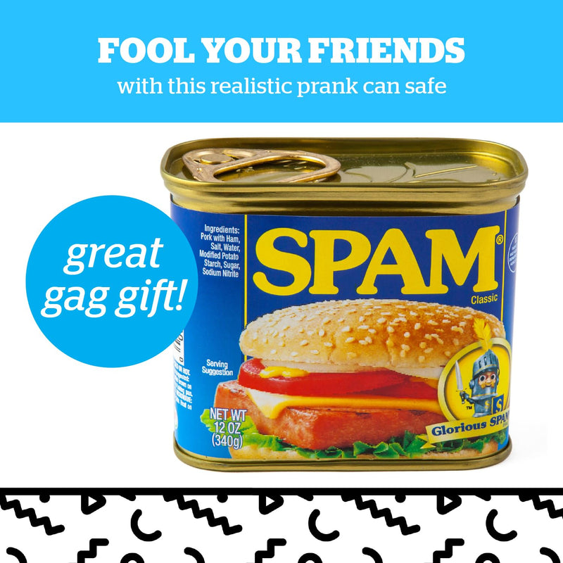 BigMouth Inc Fake SPAM Can Diversion Safe - Hidden Safe for Money Stash - Secret Compartment and Hidden Storage Fun Gag Gift Prank & Book Safe Alternative - 3"x3"x4.5"