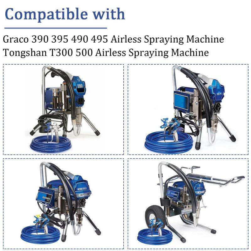 Suction Hose and Reflux Line Sets, Airless Paint Sprayer Accessories, Compatible with Graco 390 395 490 495 595 and Tongshan T300 500 Airless Spraying/Line Painting Machine