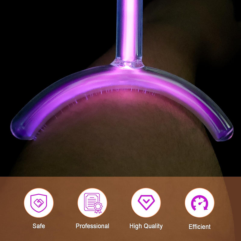 2pcs Electrode Wand Glass Tube Handheld Spare Parts Elitzia ETHB01 (Purple and Orange Y Shape)