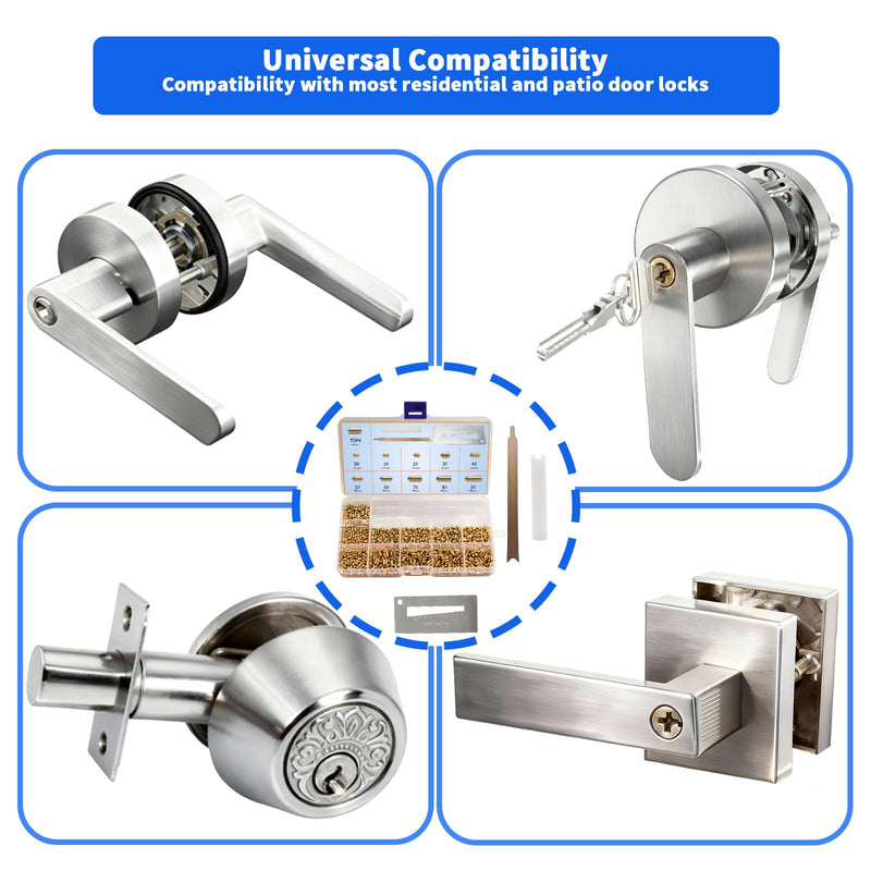 SC1 SC4 Keyway Rekey Kit Compatible with Schlage, Complete DIY Lock Rekeying Set for Home Security and Door Locks with Bottom Pins (0-9, 50 Each)
