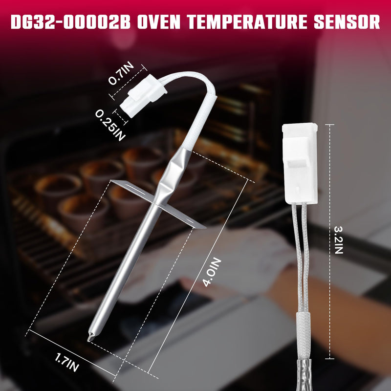 Upgraded EBG61305805 DG32-00002B Range Oven Temperature Sensor Probe, Compatible with Sam.Sung L.G Range Oven, Replaces DG32-00002A PS4240743 PS11732697 6322B62214A by TOMOON