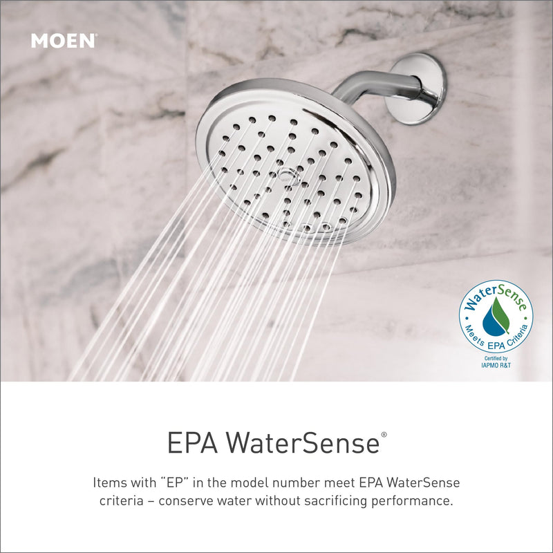 Moen Chrome 3.5-Inch Single Function Eco-Performance Shower Head, 6303EP 1.75 GPM