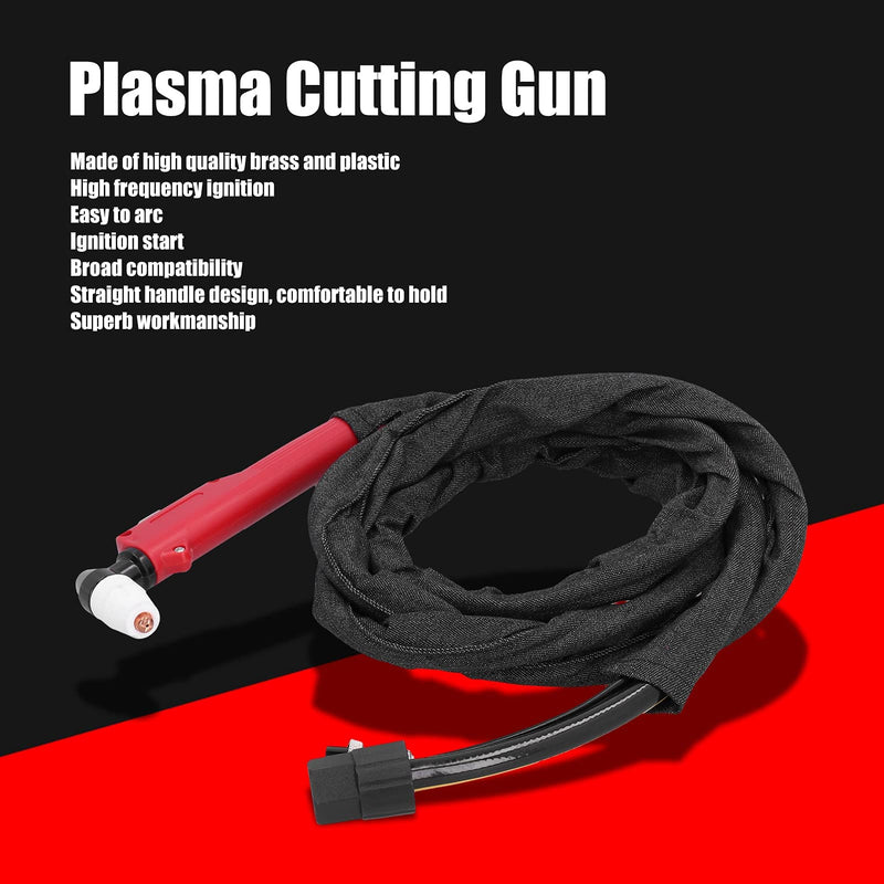 Plasma Cutting Torch PT31 Straight Handle Air Plasma Cutter for 40A 50A Machines Red