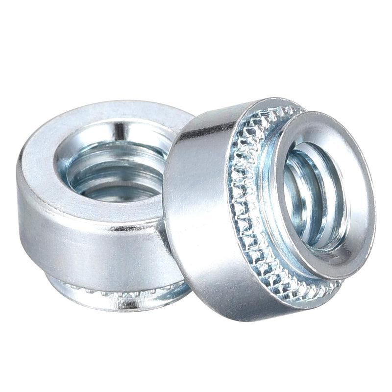 uxcell Self -Clinching Nuts,1/4-20 x 0.22-Inch Carbon Steel with Zinc Plating Rivet Nut Round Head Steel Metal Sheet Mounting Hardware Fastener 50pcs 1/4-20x5.59mm
