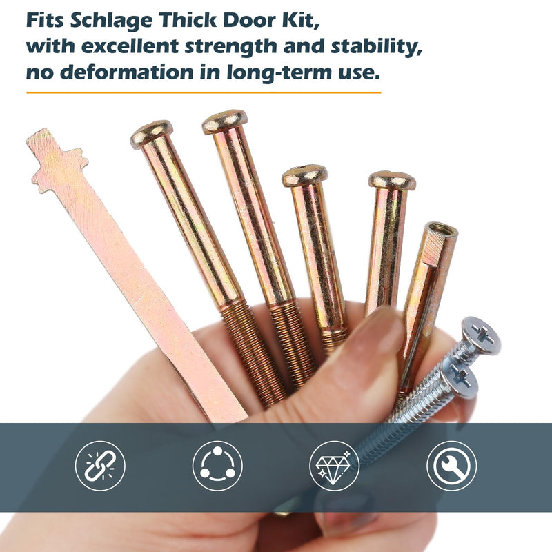 EAORBD 02007 Thick Door Kit for Schlage BE365, BE469 Thick Door Extension Rekey Replacement Parts, Deadbolt Door Extension Installation Kit