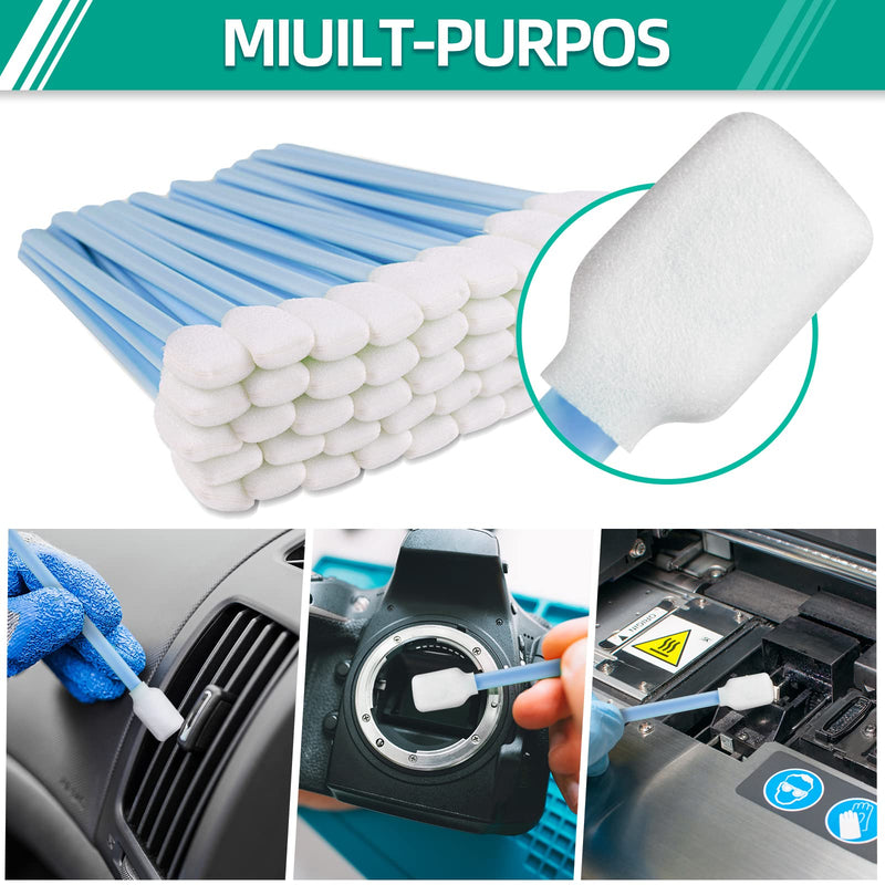 Multi-Purpose Foam Cleaning Swabs Kit - Lint Free Foam Tip Swab Sponge Stick for Camera, Gun, Inkjet Printer, Optical Lens, Optical Equipment (300PCS) 300PCS