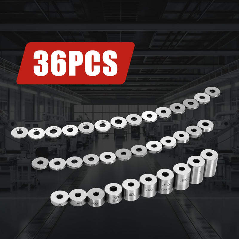 36 Piece Steel Spacer Blocks Set ，Round Gage Space Harden Block ，Space Gage Block Set