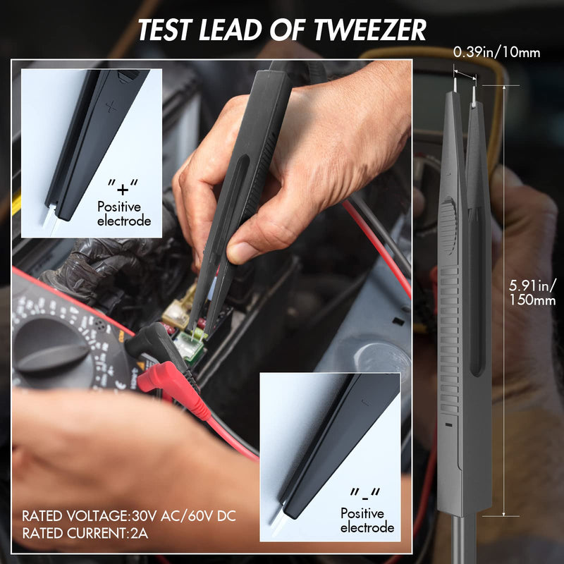 Electrical Multimeter Test Leads Set with Alligator Clips Test Hook Test Probes Lead Professional Kit 1000V 10A CAT.II dm-0509