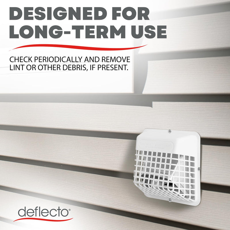 Deflecto DEFUBGWL Universal Bird Guard, Fits 3" to 4" Vents, White (UBGWL) White (UBGWL)
