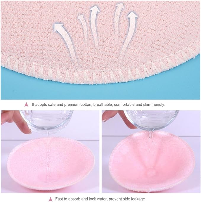 6pcs Nursing Pads Cotton 3D Breathable Hypoallergenic Super Absorbent Soft Reusable Leak Proof Breast Milk Pads Breastfeeding Pads Nursing Breast Breast Pads Nipple Cover Pads for Mothers Breastfeeding - NewNest Australia