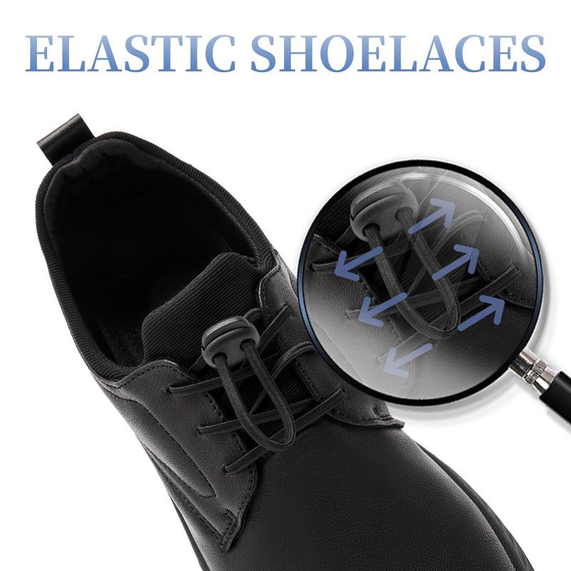 QIJGS Mens Chef Kitchen Non Slip Work Waterproof Leather Shoes Black | Food Service Shoes|Slip Resistant|Comfortable|Waterproof|Oil Resistant|Leather Shoes|Lightweight|Comfy 11