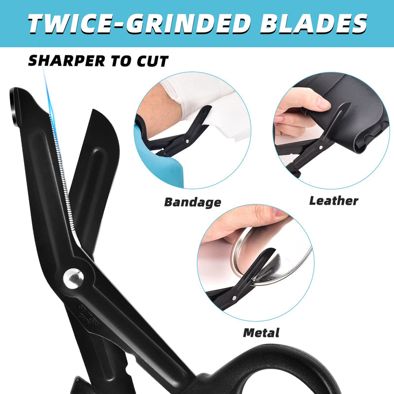 RISEMART Bandage Scissors and Pen Light for Nurse - Trauma Shears Medical Scissors 7.5" Surgical Scissors,Medical LED Penlights with Pupil Gauge for Nurse, Doctors, Nursing Students, EMT