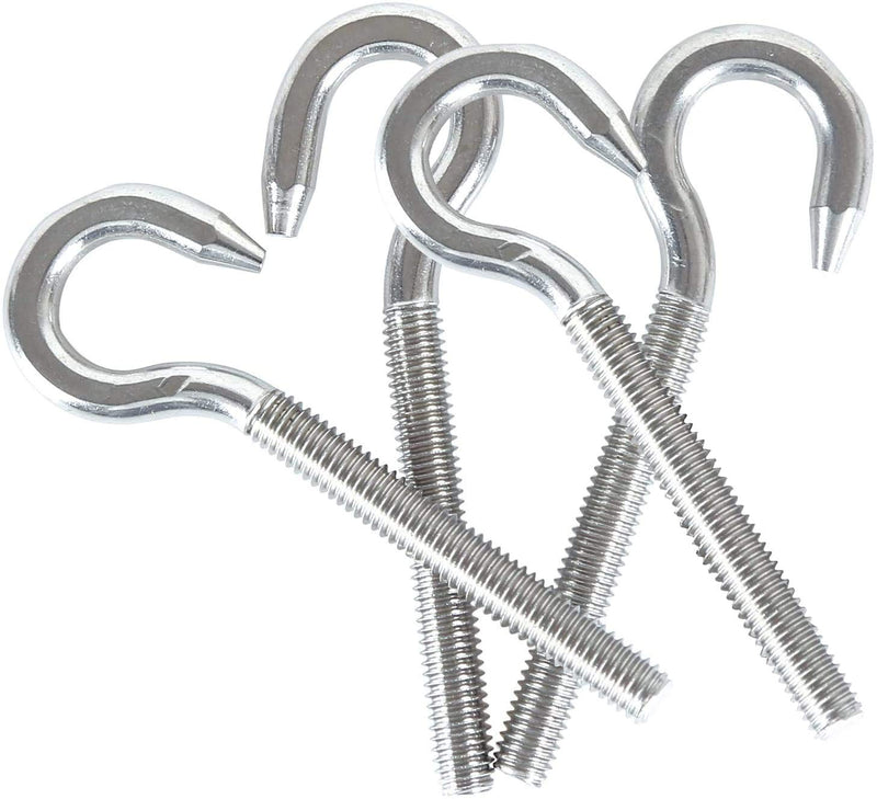 M4 Hook Bolt 304 Stainless Steel Screw in Hooks Ring Eye Screw Bolts Round Screw Hook Bolt Metric Thread 10PCS M4 Hook Bolt
