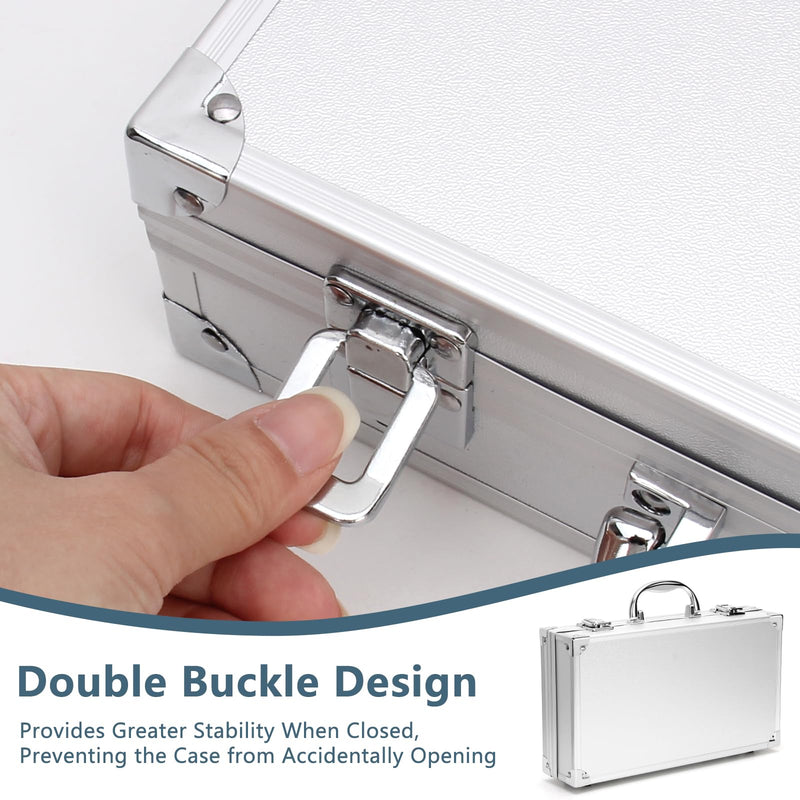 11.8 Inch Aluminum Tool Box Portable, Lockable Handle Portable Medicine Chest Organizer Aluminum Briefcases for Men Women-11.8x3.15x6.7in (30x8x17cm)