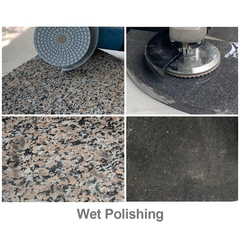 SHDIATOOL 4 - Inch Diamond Polishing Pads with White Bond Grit 800 Wet for Marble Granite Stone 8Pcs 100mm