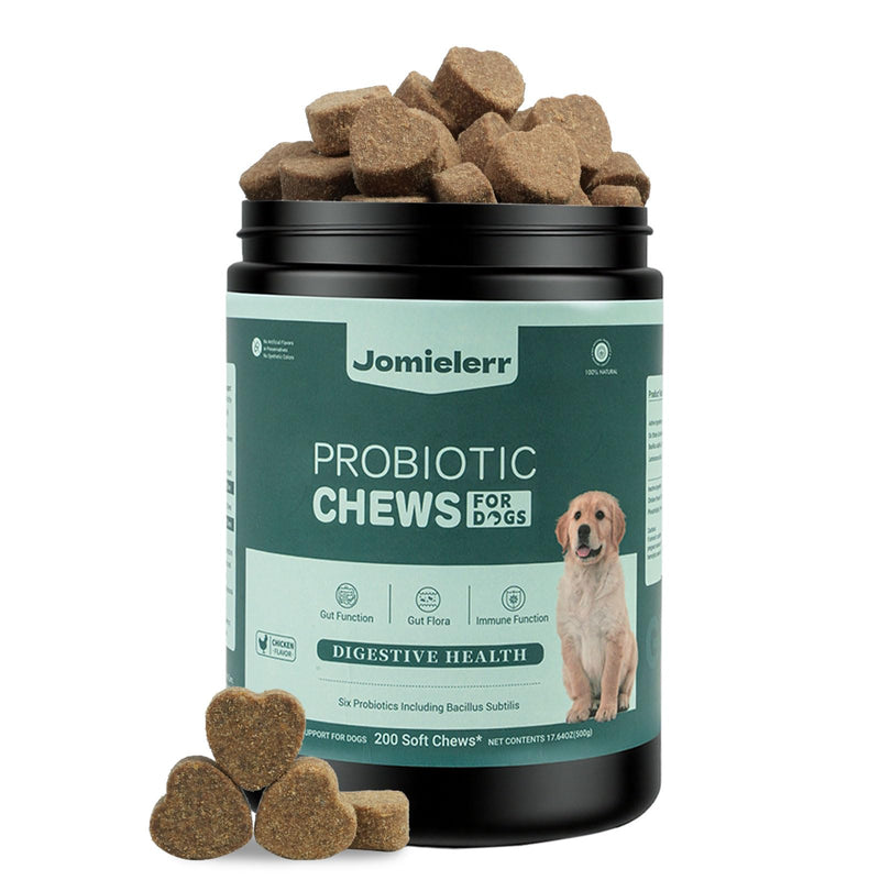 Probiotics for Dogs, 200 Soft Chews, Support Gut Health, Diarrhea Relief, Seasonal Allergies, Dog Probiotic Chews for Itchy Skin & Dog Yeast Infection, Chicken Flavor 200 Chews