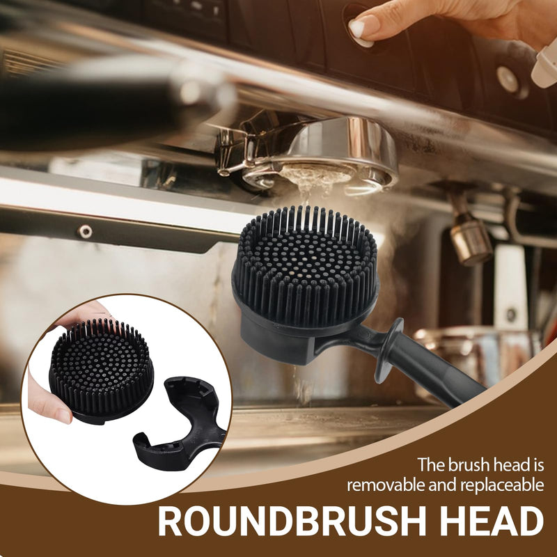 58MM Espresso Machine Cleaning Brush，Silicone Brush for Coffee Machine Group Head, Heat-Resistant and Corrosion-Resistant，360° Cleaning