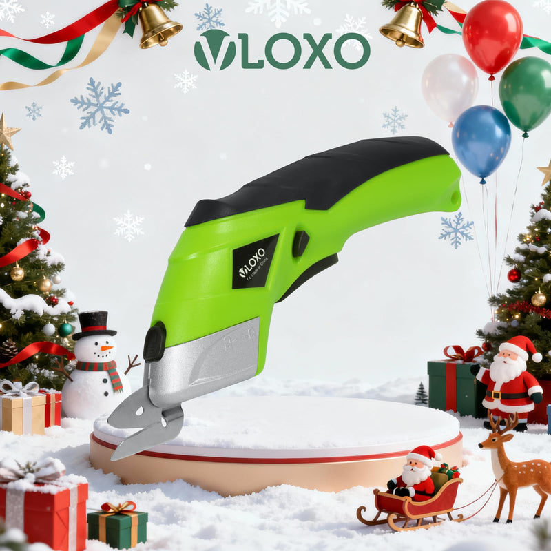 VLOXO Cordless Electric Scissors Electric Box Cutter for Cardboard Green