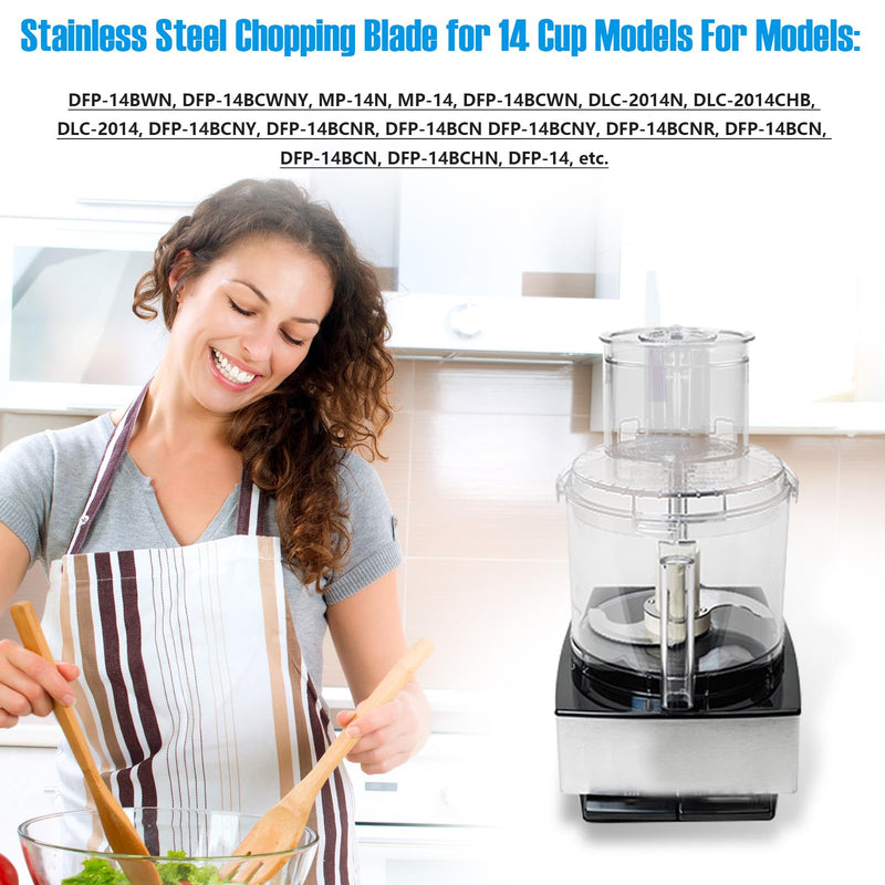 DLC-001TXB Main Stainless Steel Chopping Blade Replacement for Cuisinart 14-Cup Food Processor DLC-2014, DFP-14BCNY, DFP-14BCN, DFP-14BWN Kitchen Food Processor Part No. DLC-001TXB-CSR