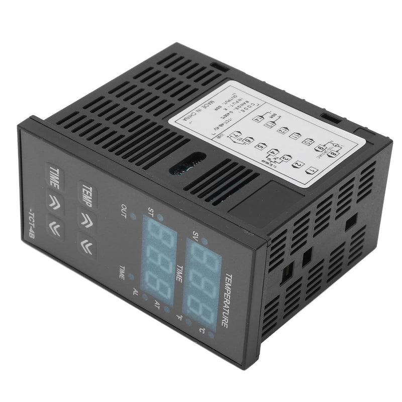 Heat Press Temperature Controller, Multiple Alarm Modes Easy to Install 0 400℃ Digital Display PID Control Thermostat for Food Processing for Light Industry