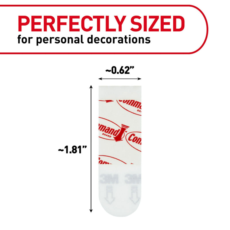Command Poster Strips, 64 Command Strips Damage Free Hanging Poster Hangers, No Tools Wall Hanging Strips for Home Decor, Room Decor, Wall Decor, and Office Decor, White Adhesive Strips Small