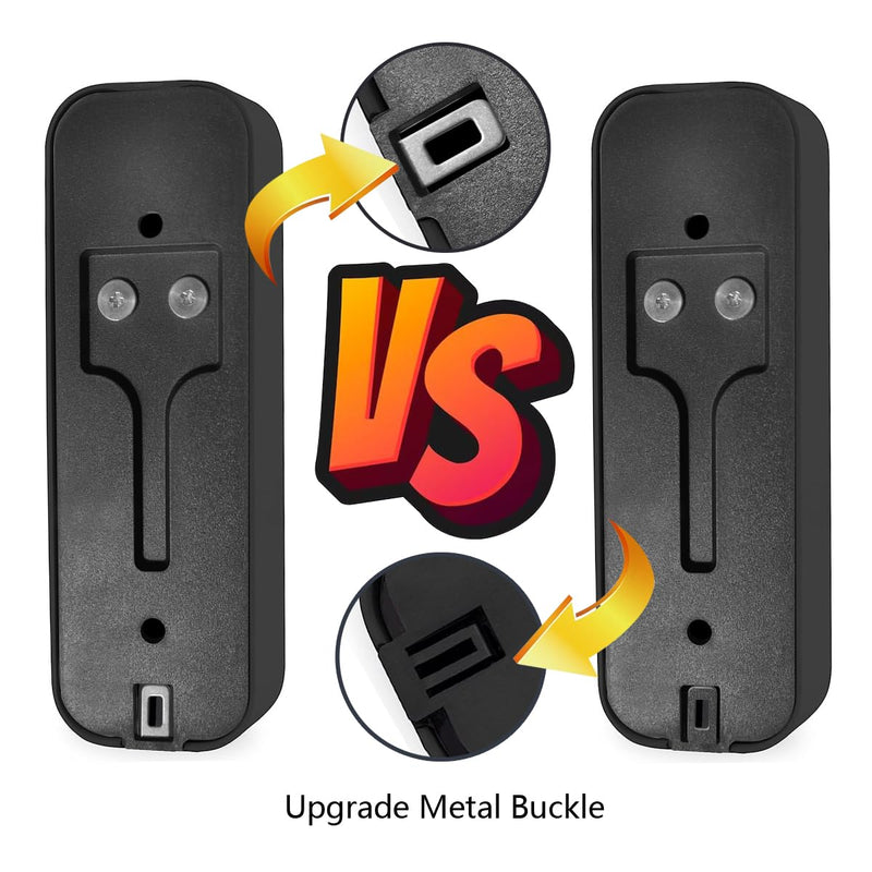 Blink Doorbell Backplate, Blink Doorbell Mount, Upgrade 2 Holes Metal Tab Blink Doorbell Backplate Replacement, Blink Doorbell Accessories, Mounting Plate with Blink Key Replacement black