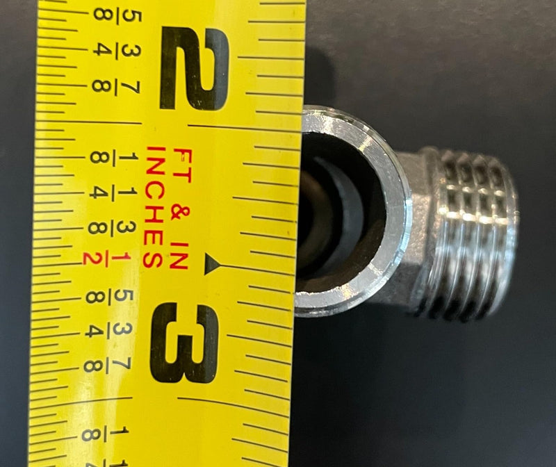 Beduan Stainless Steel 1/2" G 3 Way Diverter, Movable Cap Flexible Tee Connector for Angled Valve, Bidet, Sprayer, Shower Arm (All 3 way is 1/2 G threaded!!, Thread ID/OD is 19.8MM/3/4") 1/2" G Male(O.DXO.DXI.D:3/4"X3/4"X3/4", Left Movable Cap)