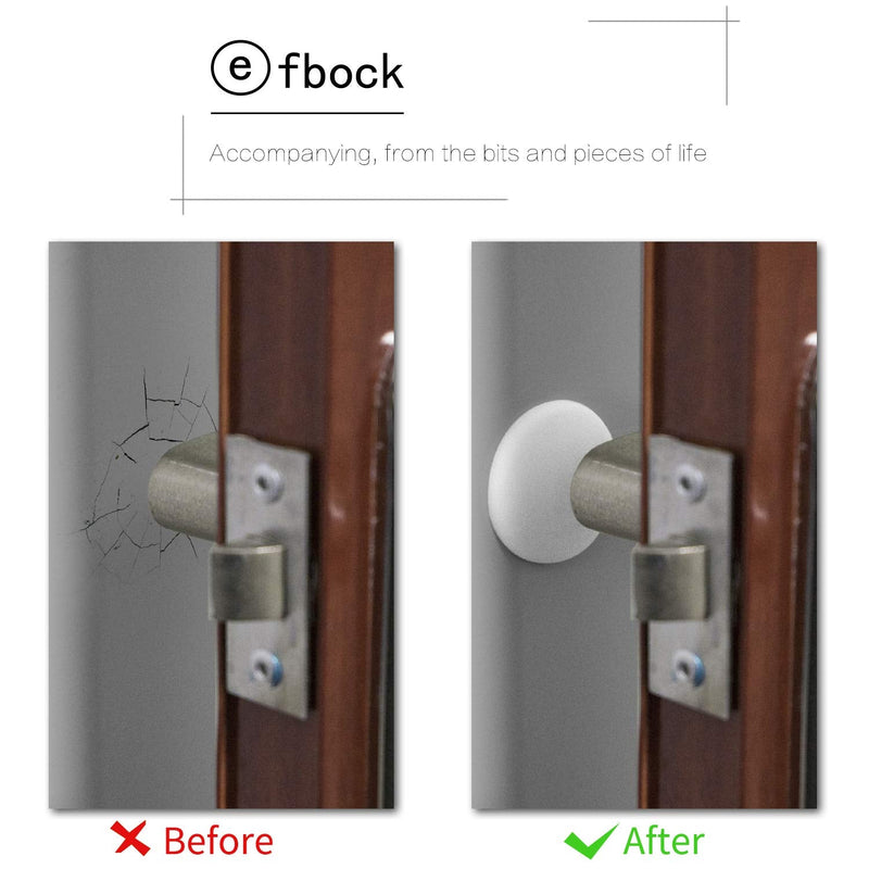 Wall Protectors from Door Knobs-Efbock White Silicone Door Stoppers Wall Protector-Premium Door Bumper Wall Guards for Home or Office -Self Adhesive Door Handle Bumper Guard Stopper Rubber Stop
