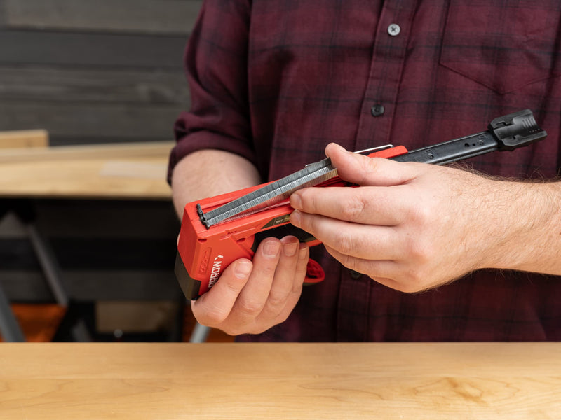 Arrow T501 5-in-1 Manual Staple and Nail Gun, Wire Stapler, and Brad Nailer for Wood, Upholstery, Construction, Insulation, Crafts, Fencing, and Cable, Black/Red
