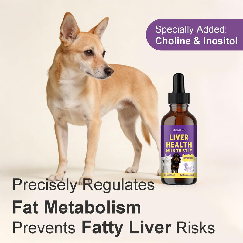 Milk Thistle for Dogs Liver Health & Detoxification, Vet Approved | Especially beneficial for senior dogs & cats, Repairs Damaged Tissue, Prevent Fat Buildup, Metabolic Capacity
