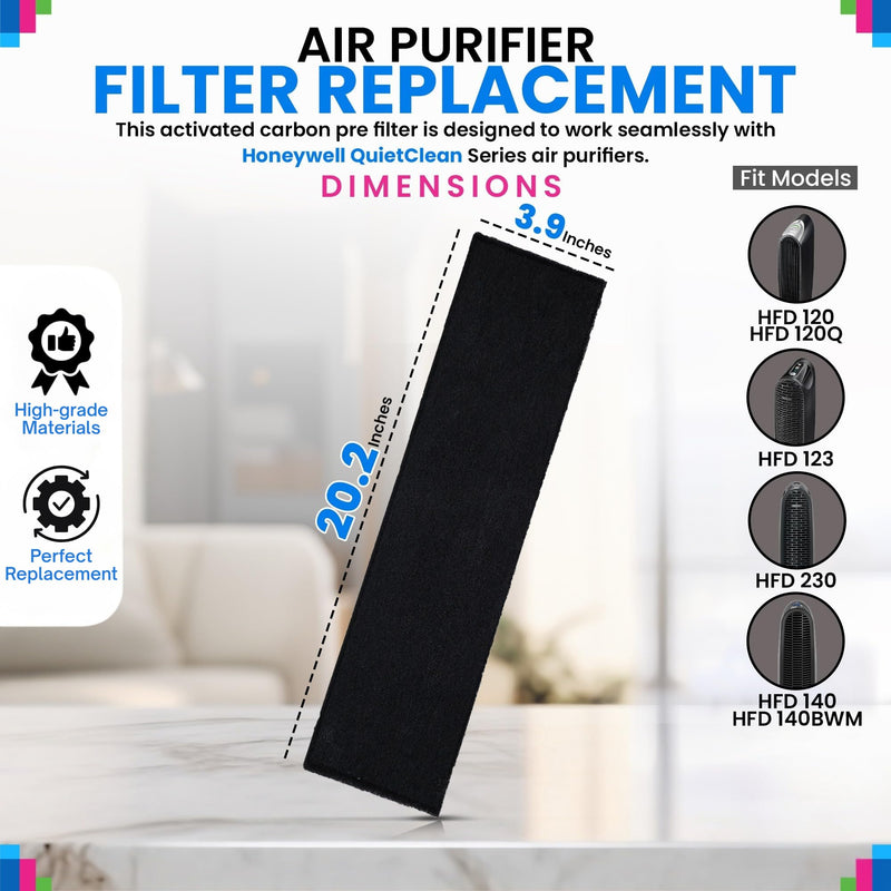 Carbon Pre Filter Compatible with Honeywell Quiet Clean Tower Air Purifier