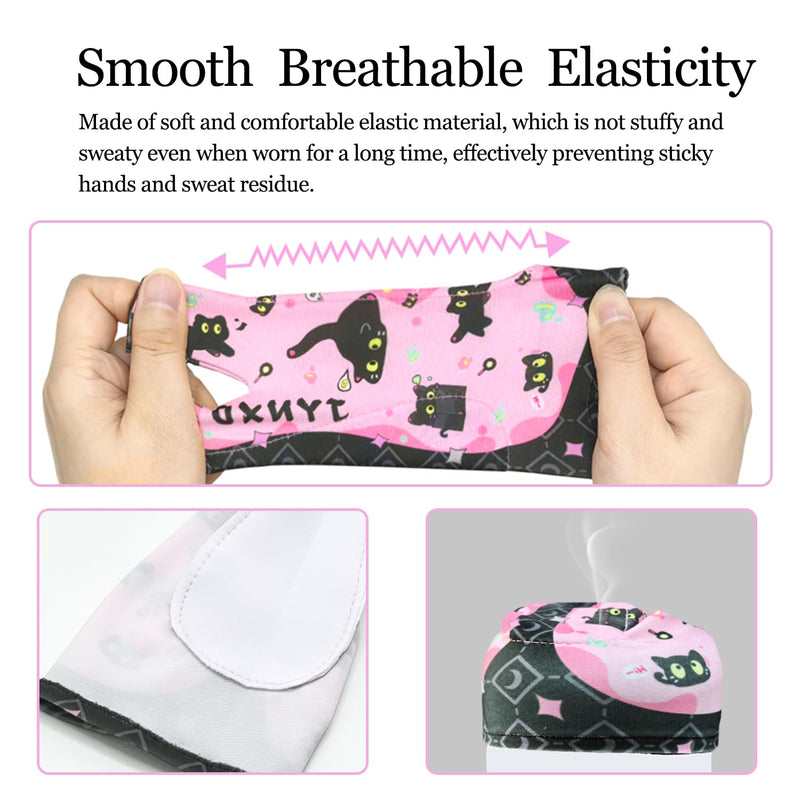 Drawing Glove for iPad, 3-Layer Palm Rejection Artist Glove(Size M, Pink) Medium