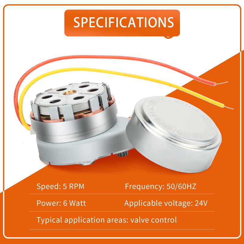 Honey-Well 802360JA Motor Compatible with V8043 or V8044 Zone Valves, 24V 50/60Hz 5RPM 1