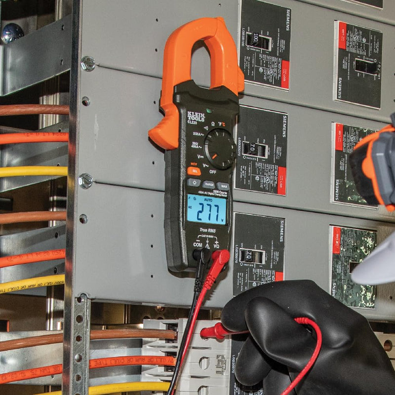 Klein Tools CL220 Digital Clamp Meter, Auto-Ranging 400 Amp AC, AC/DC Voltage, TRMS, Resistance, Continuity, NCVT Detection, and Temp
