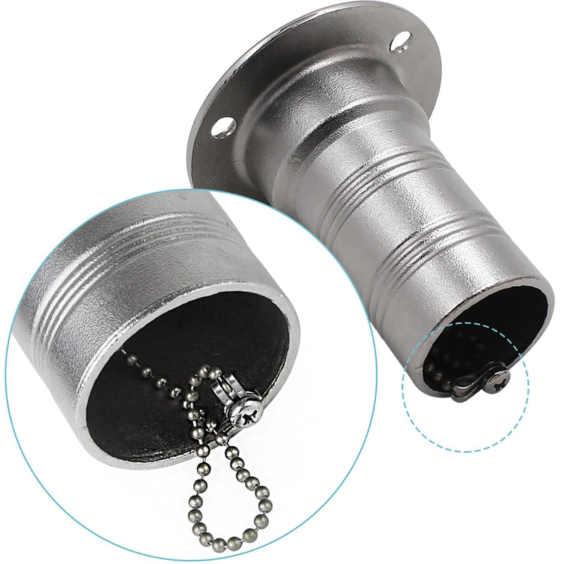 SHENGHUISS Boat Deck Fuel/Gas/Water/Waste Fill/Filler Tank Key Marine 316 Stainless Steel Deck Filler Marine Hardware for Yacht Caravan A-1-1/2 inch Fuel Straight