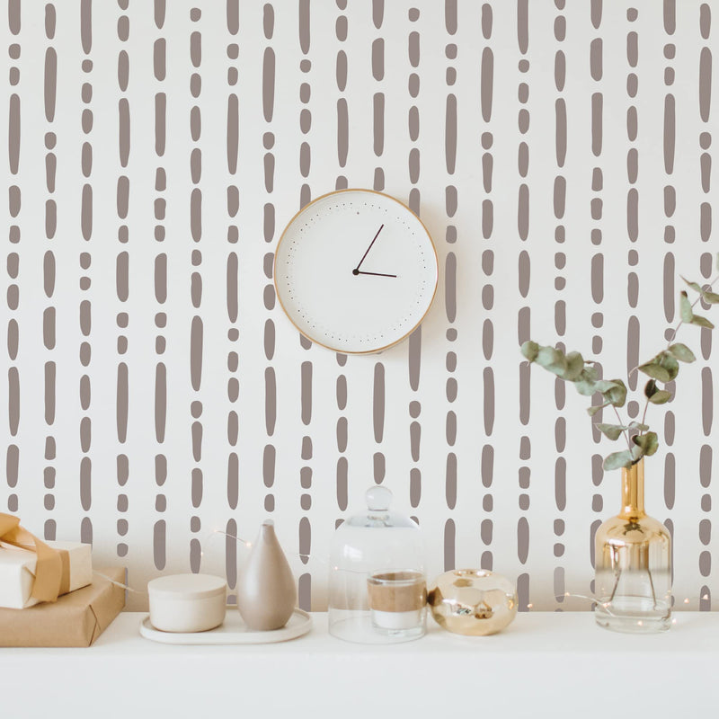 6 PACK 14'' Modern Geometric Minimalist Boho Lines Herringbone Arrows Brick Wall Stencils for Painting Large Pattern on Wall, Reusable Decorative Template for Scandinavian Painting Wall Décor