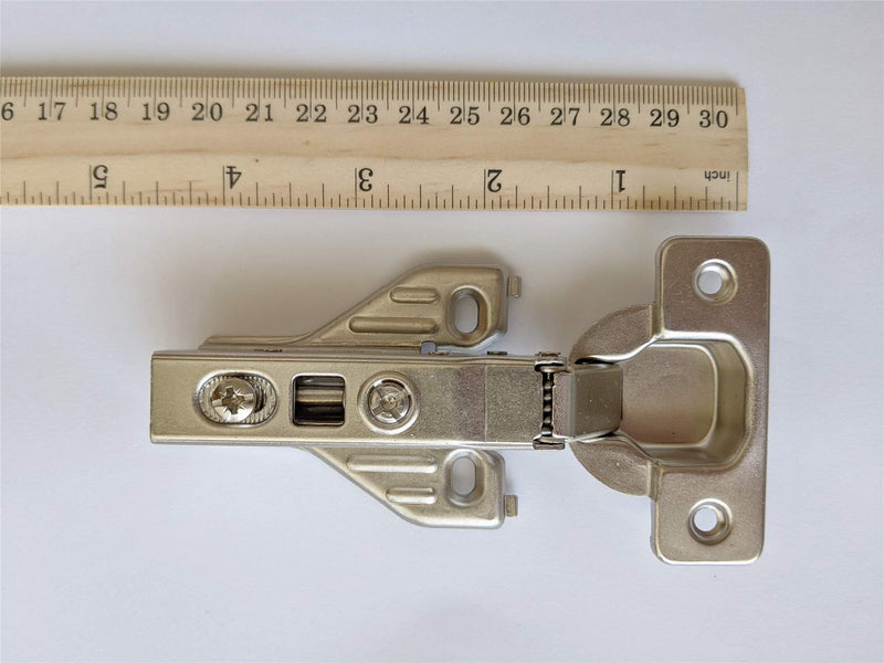 2 Piece Clip on Soft Close Hinges 105 Degree Self Close for Frameless Cabinet with Mounting Plates Full Overlay Premium Included Screws 1 Pair 00mm Kitchen Cabinet Furniture Hardware 2 Piece