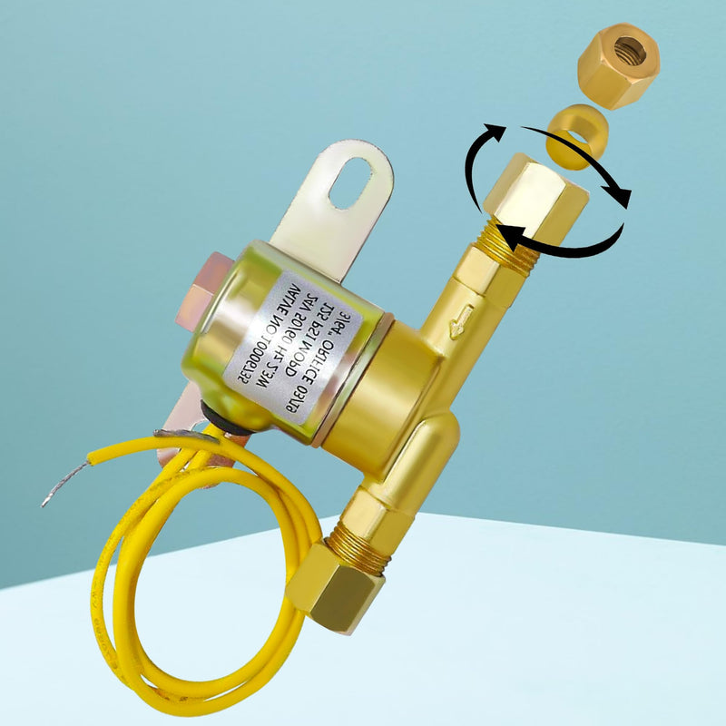 4040 Humidifier Solenoid Valve 24 volts 60 Hz (Yellow) Fit for A-prilaire Humidifier Compatible with 400 400M 500 500M 600 600M 558 550 A 550 568 560A 560 700 700M 768 760A 760 - 1 YEAR WARRANTY