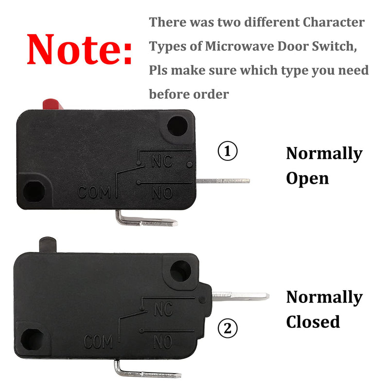 Microwave Oven Door Switch Replacement Part, 16A 125VAC, KW3AT-16 (Downward Compatible with KW3A-16), 2X Normally Open + 1x Normally Closed