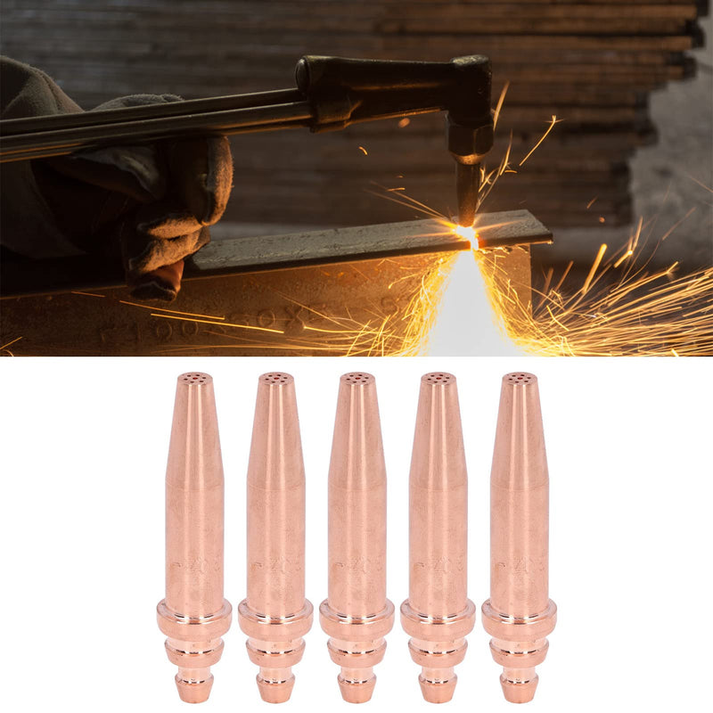 5Pcs Acetylene Cutting Tips Torch Consumables for CNC Machining Integrated Machine 2# G02‑2 (280‑350mm/min Cutting Speed) One Piece Nozzle Accessories