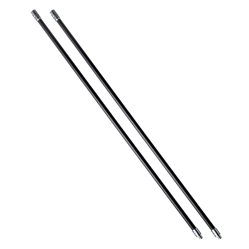 Gardus SootEater Rotary Chimney Rod Set - 6' Rotary Black Chimney Cleaner Extension Rods Kit w/a Quick-Connect System, for Long Chimney Pole, CRD307.