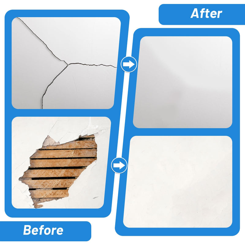 12 PCS 4/6/8 Inch Wall Repair Patch Kit, Aluminum Mesh Dry Wall Hole Repair Patch with Scraper Sandpapers Gloves Heavy Duty Wall Repair for Large Holes Quick Fixes 12 PCS 4/6/8inch Wall Repair Patch Kit