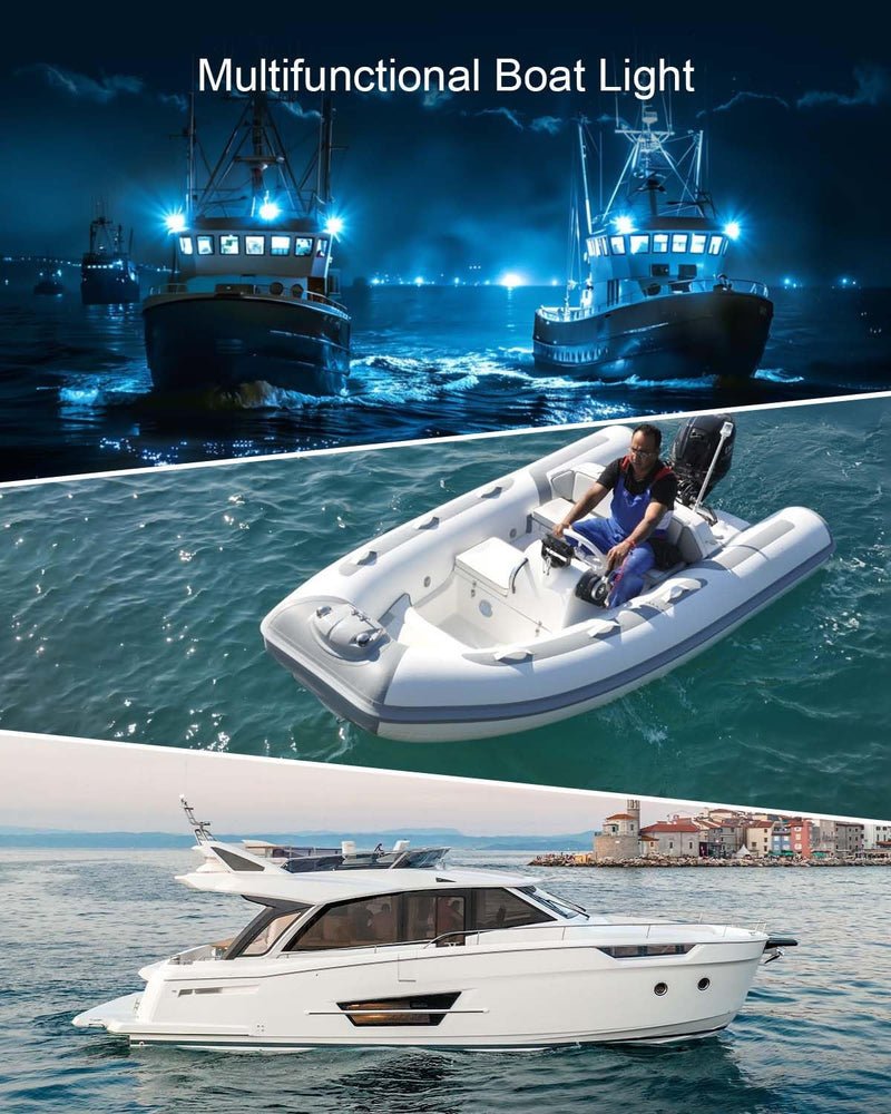 12V LED Marine Navigation Light Teardrop Type Sidelight, SS Waterproof LED Flush Mount Red and Green, for Fishing Small Boat Pontoon Sailing Yacht